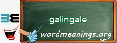 WordMeaning blackboard for galingale